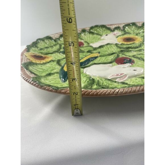 Vintage Bunny Lane Bunny EASTER Extra Large Platter The Strata Group 22.5"x17" - Picture 7 of 12